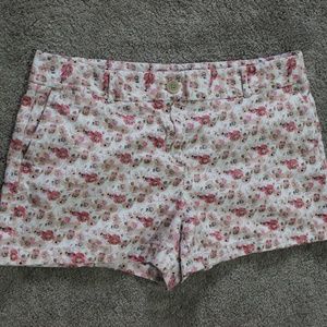 LOFT pink floral shorts